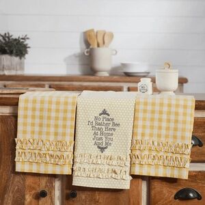 Buzzy Bees Ruffled Kitchen Towels Set of 3